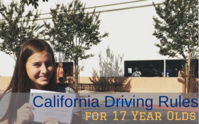 California Driving Rules for 17 Year Olds
