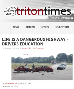 Varsity Driving Academy in Triton Times Dec 2014